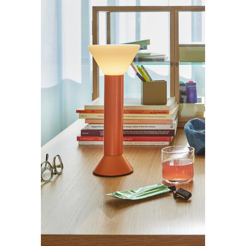Hübsch-collectie Flash Portable Lamp Metallic orange