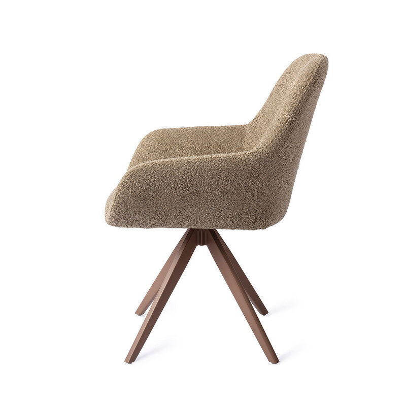 Jesper Home-collectie Kushi Moss Meadow Eetkamerstoel - Turn Brown