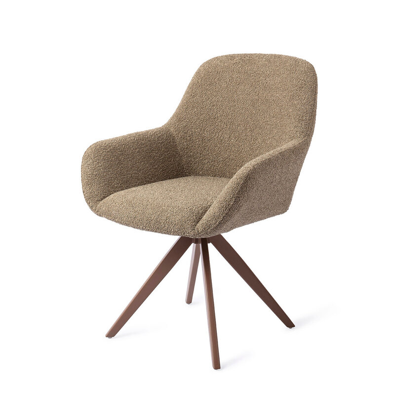 Jesper Home-collectie Kushi Moss Meadow Eetkamerstoel - Turn Brown