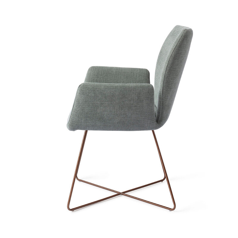 Jesper Home Misaki Breezy Blue Eetkamerstoel - Cross Rose