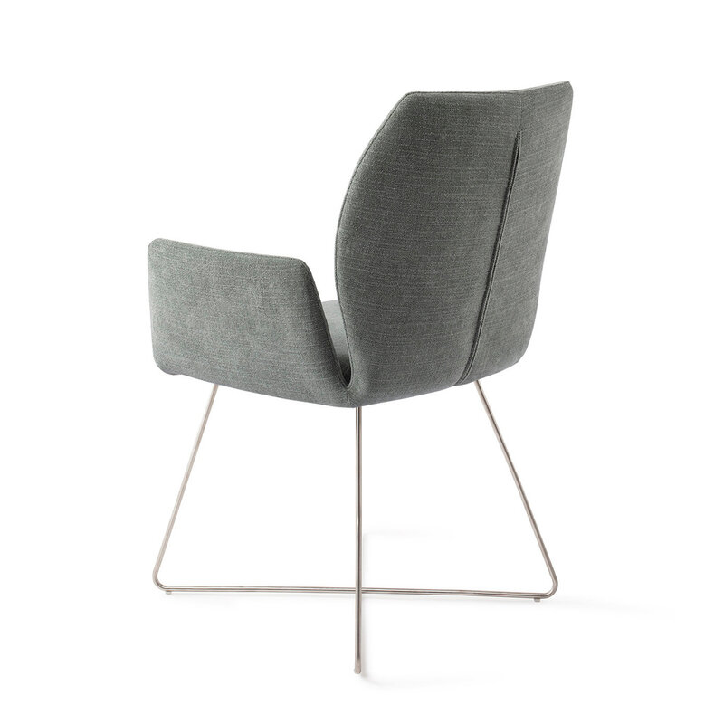 Jesper Home Misaki Breezy Blue Eetkamerstoel - Cross Steel