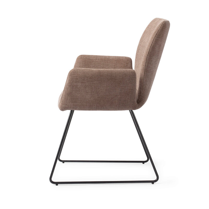 Jesper Home Misaki Mocha Mist Eetkamerstoel - Slide Black