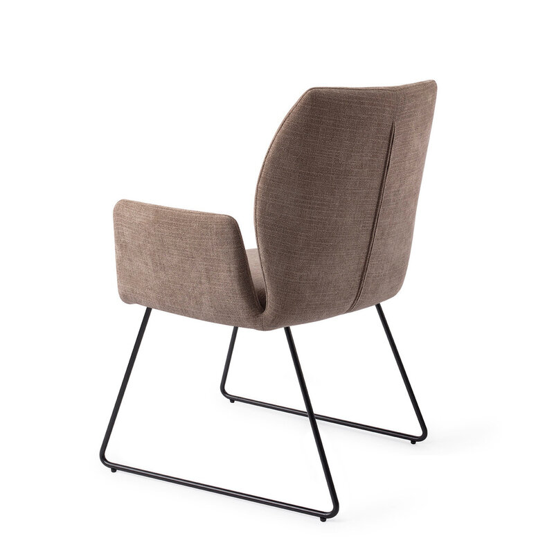 Jesper Home Misaki Mocha Mist Eetkamerstoel - Slide Black