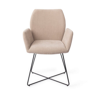 Jesper Home Misaki Sand Strand Eetkamerstoel - Cross Black