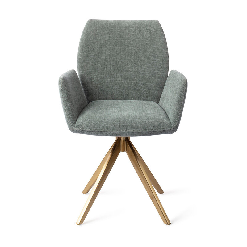Jesper Home Misaki Breezy Blue Eetkamerstoel - Turn Gold