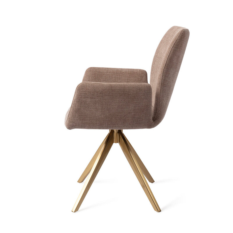 Jesper Home Misaki Mocha Mist Eetkamerstoel - Turn Gold