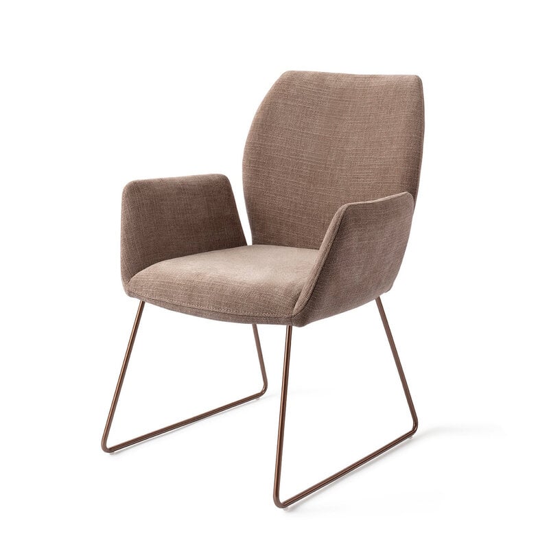 Jesper Home Misaki Mocha Mist Eetkamerstoel - Slide Rose