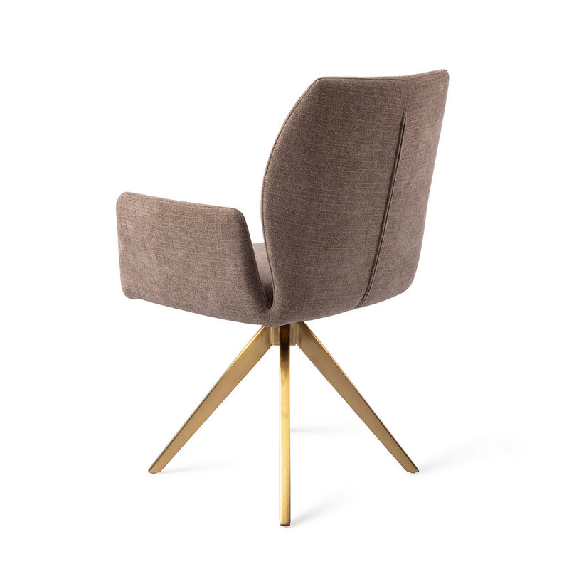 Jesper Home Misaki Mocha Mist Eetkamerstoel - Turn Gold