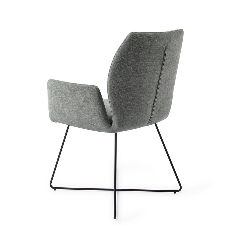 Jesper Home Misaki Breezy Blue Eetkamerstoel - Cross Black