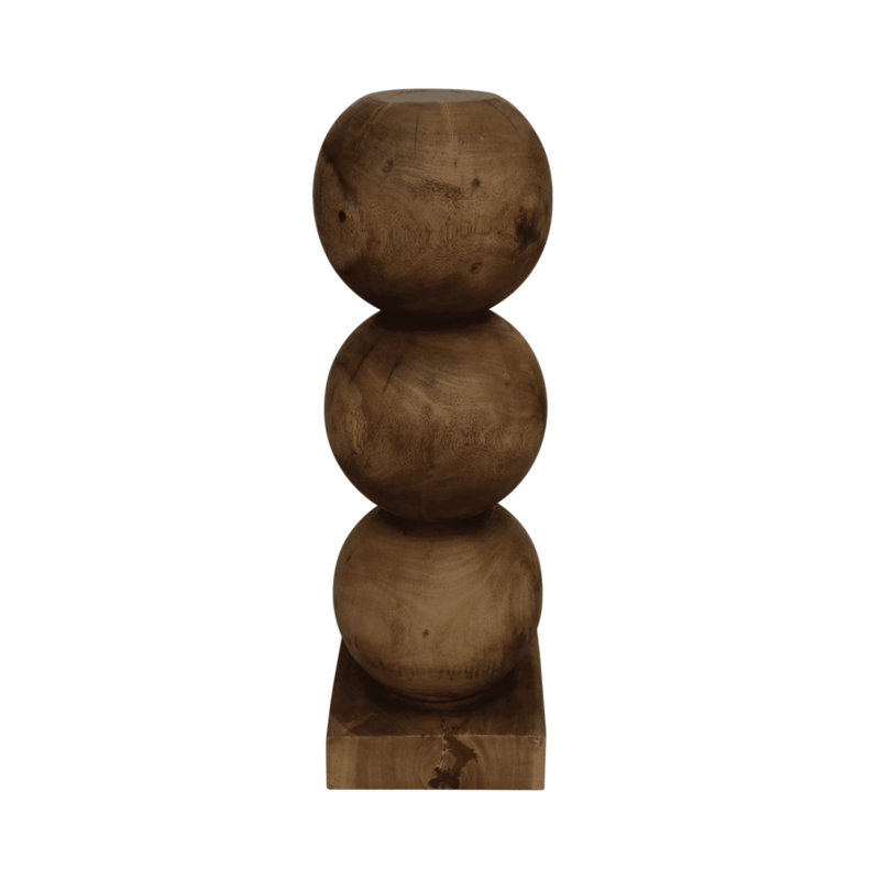 Urban Nature Culture-collectie Mahonie houten sokkel Bol bruin 83 cm