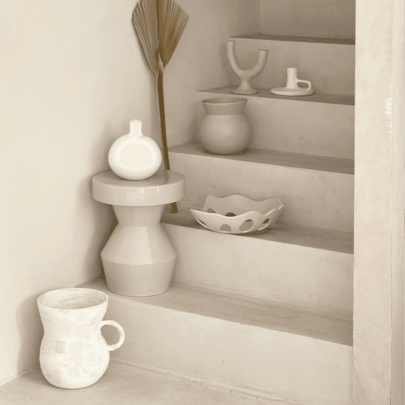 Urban Nature Culture-collectie Sidetable sculptural off white