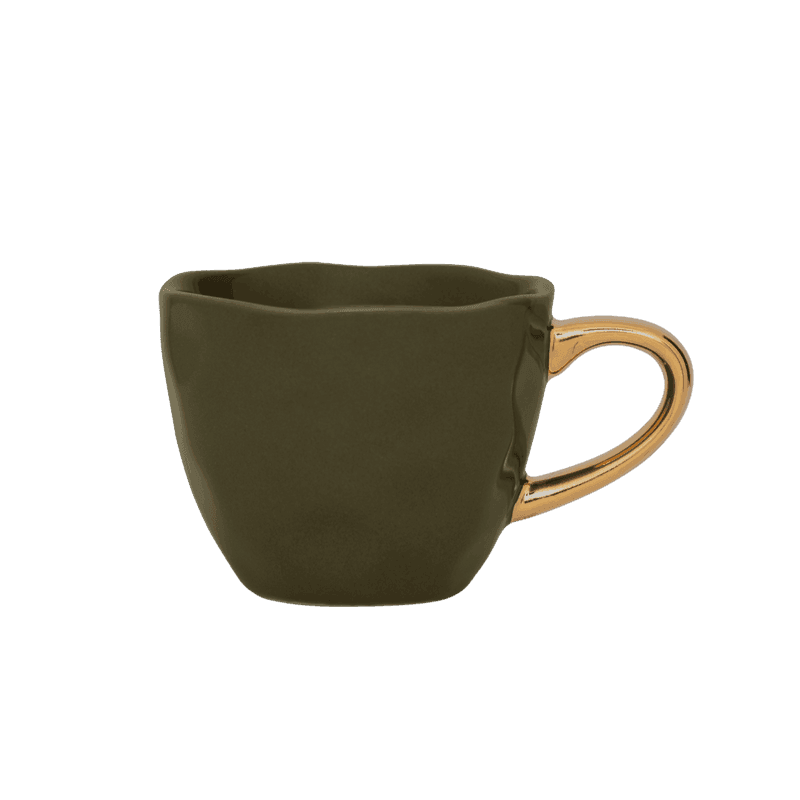 Urban Nature Culture-collectie Good Morning Kopje Espresso dia 6 cm - Fir Green (set of 4)