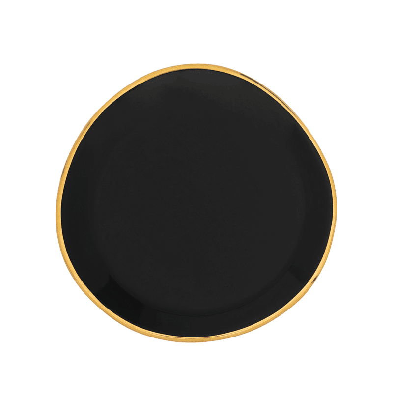 Urban Nature Culture-collectie Good Morning plate dia 9 cm - Black (set of 4)