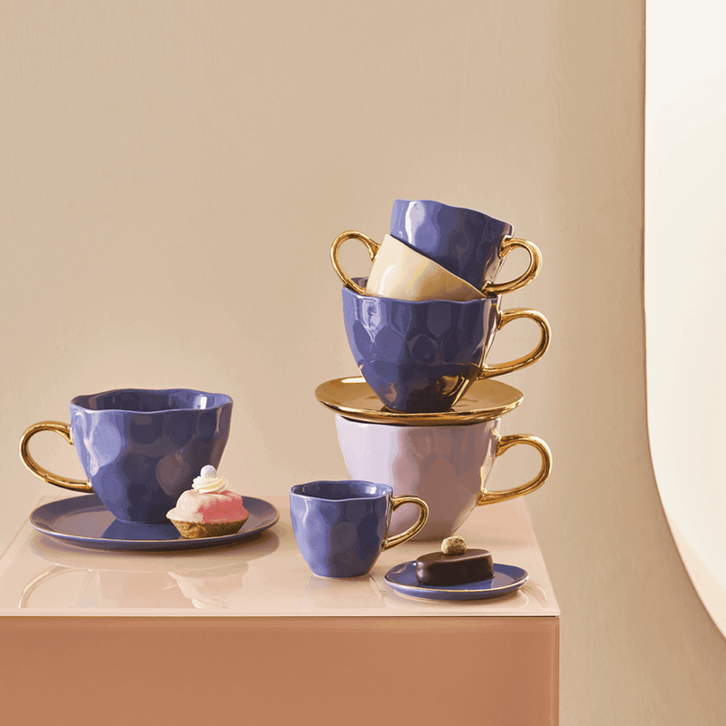 Urban Nature Culture-collectie Good Morning bord dia 9 cm - Purple Blue (set of 4)