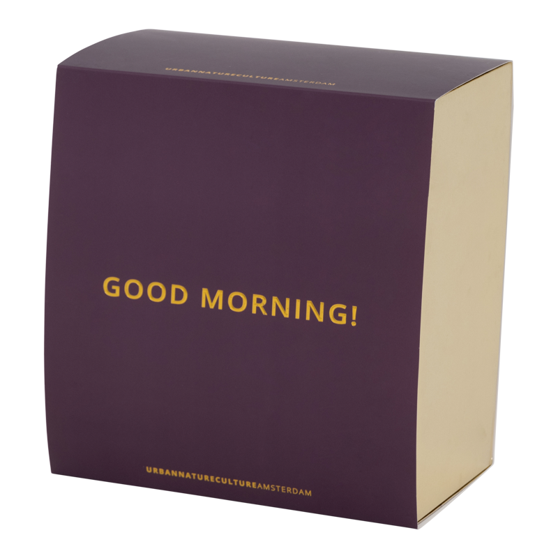 Urban Nature Culture-collectie Good Morning Kopje Cappuccino/Tea and bord Papaya/Old Pink, set of 4, in gift pack