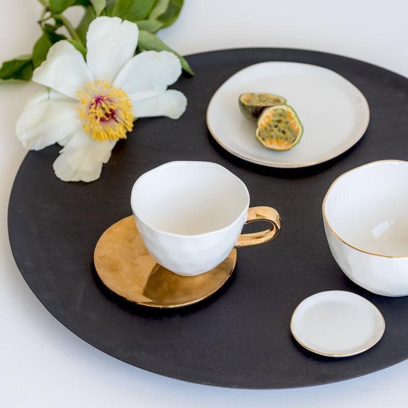 Urban Nature Culture-collectie Good Morning bord dia 14 cm - gold (set of 4)