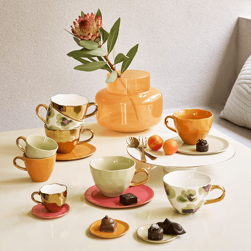 Urban Nature Culture-collectie Good Morning Kopje Cappuccino / Tea dia 11 cm - Caramel (set of 4)