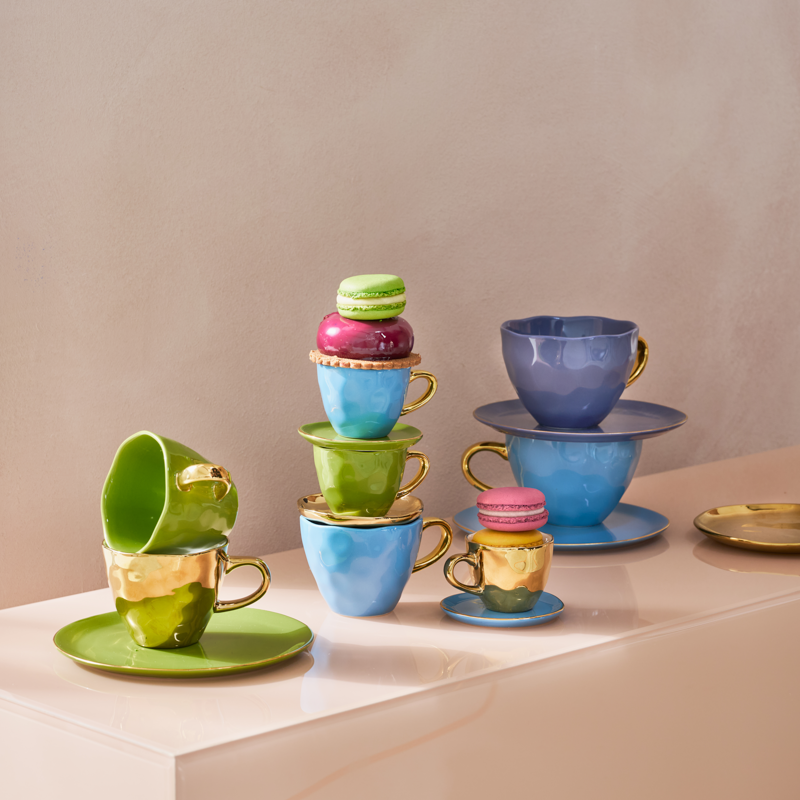 Urban Nature Culture-collectie Good Morning Kopje Cappuccino/Tea Pacific (set of 4)