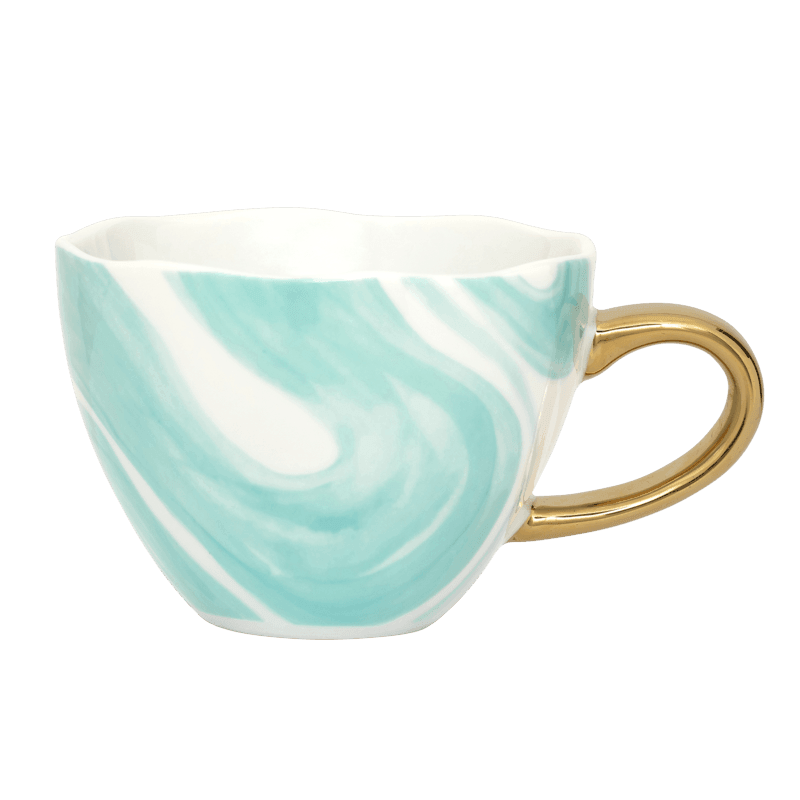 Urban Nature Culture-collectie Good Morning Kopje Cappuccino / Tea dia 11 cm - Emerald Green (set of 4)