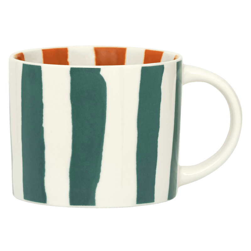 Urban Nature Culture-collectie LINDA. x UNC mug Tazza with printed stripes inside & outside C (set of 4)