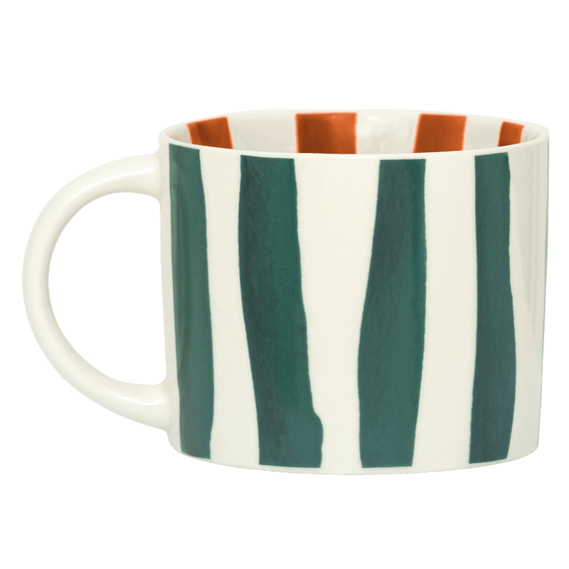 Urban Nature Culture-collectie LINDA. x UNC mug Tazza with printed stripes inside & outside C (set of 4)