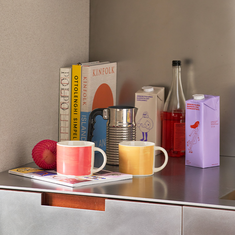 Urban Nature Culture-collectie Mok Tazza Peach Pink (set of 4)