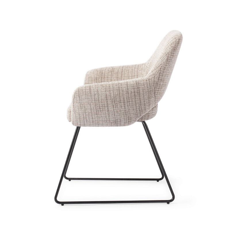Jesper Home Yanai Caramel Grid Eetkamerstoel - Slide Black