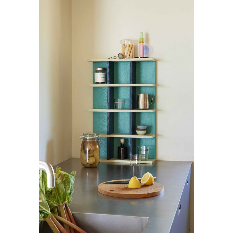 Hübsch-collectie Galaxy wandkast Turquoise/Blauw/Grijs