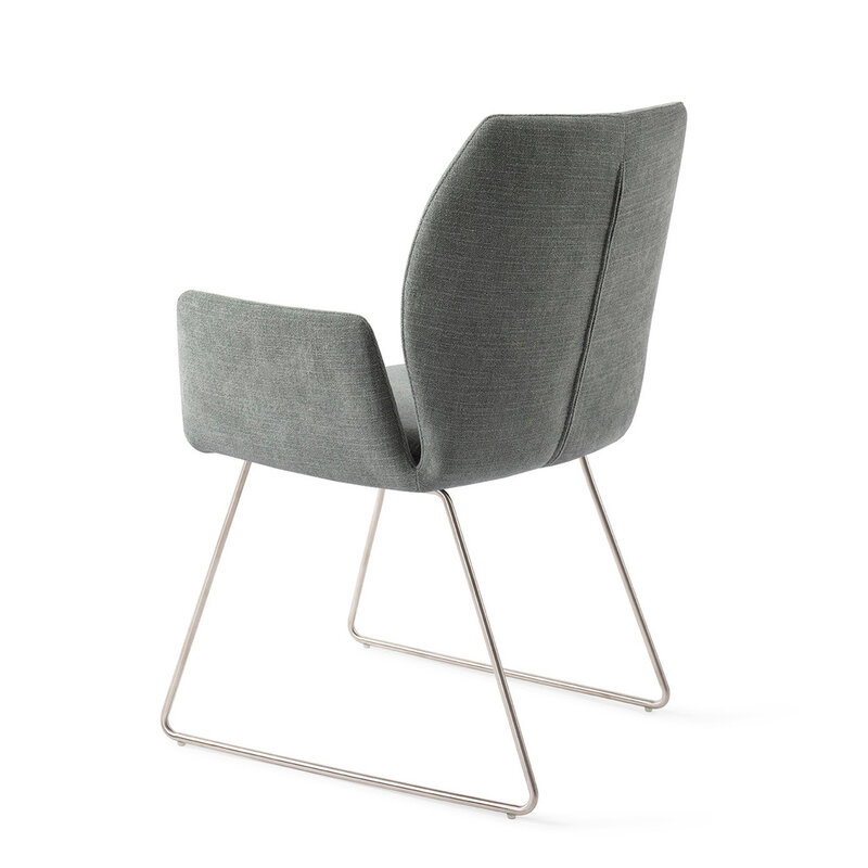 Jesper Home Misaki Breezy Blue Eetkamerstoel - Slide Steel