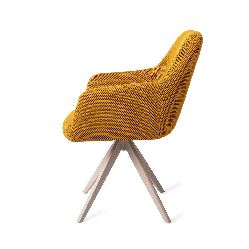 Jesper Home-collectie Hiroo Groovy Garam Eetkamerstoel - Turn Beige
