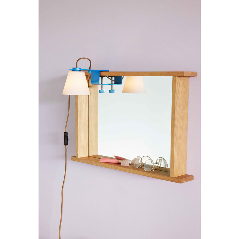 Hübsch-collectie Lure Wandlamp Metallic Blauw