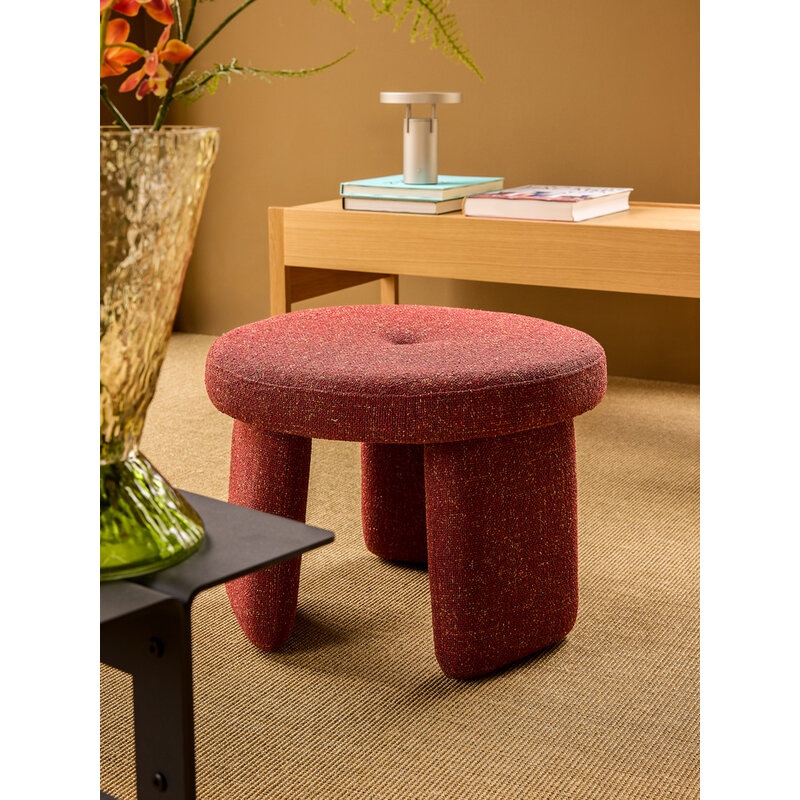 Hübsch-collectie Rocco Pouffe Red