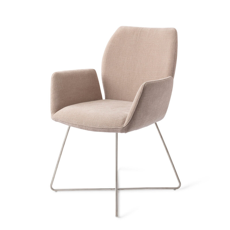 Jesper Home Misaki Sand Strand Eetkamerstoel - Cross Steel