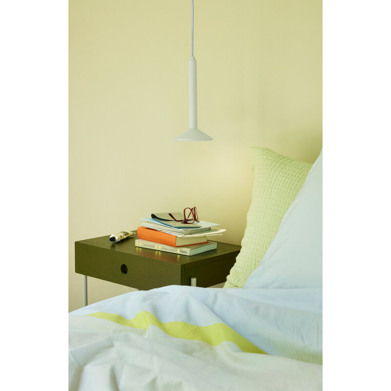 Hübsch-collectie Noir Bedside Table Green/Off white