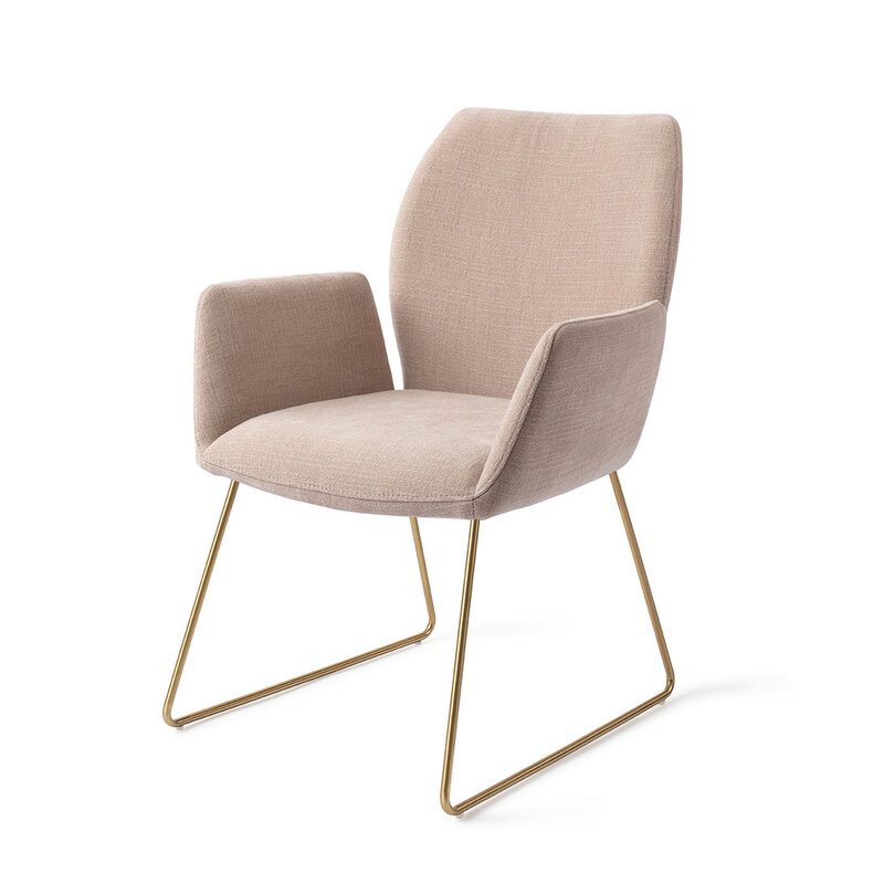 Jesper Home Misaki Sand Strand Eetkamerstoel - Slide Gold
