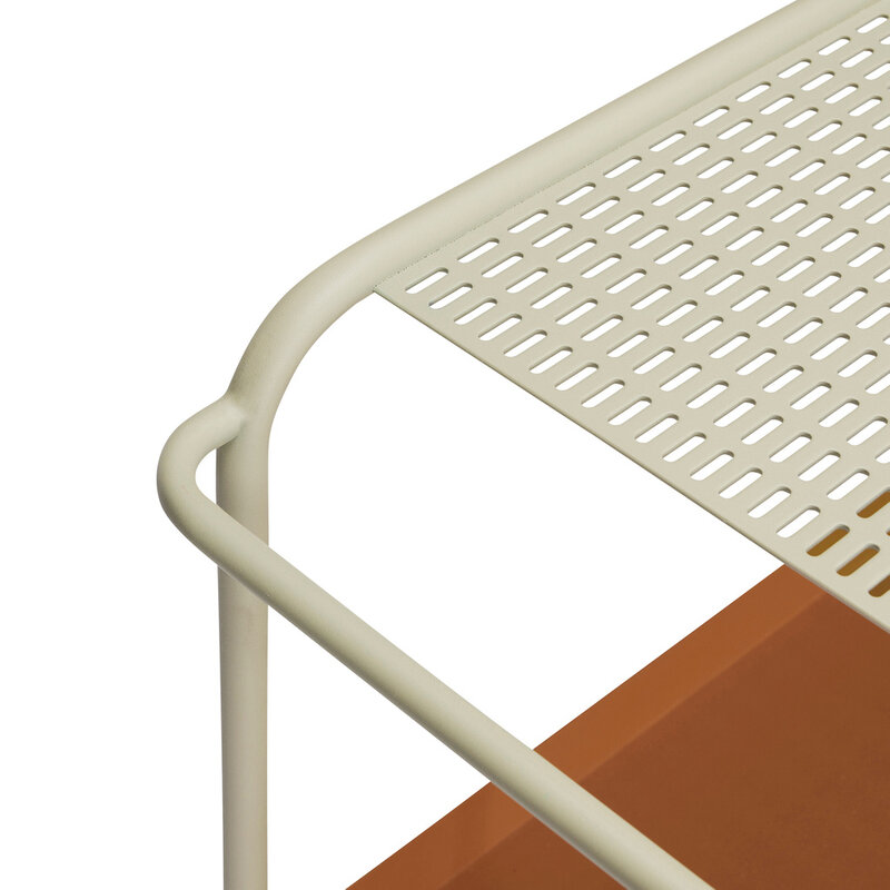 Hübsch-collectie Push Trolley Sand/Brown