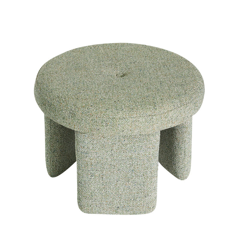 Hübsch-collectie Rocco Pouffe Light green