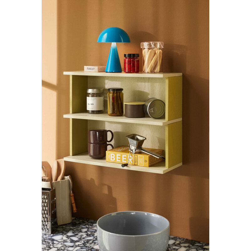 Hübsch-collectie Pep Shelf Yellow/Grey