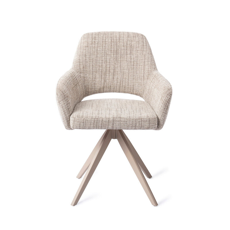 Jesper Home Yanai Caramel Grid Eetkamerstoel - Turn Beige