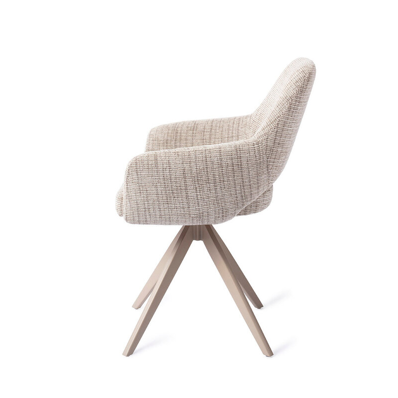 Jesper Home Yanai Caramel Grid Eetkamerstoel - Turn Beige