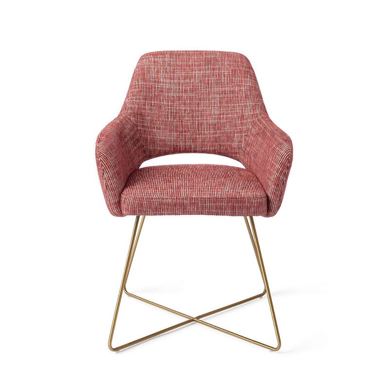 Jesper Home Yanai Berry Bars Eetkamerstoel - Cross Gold