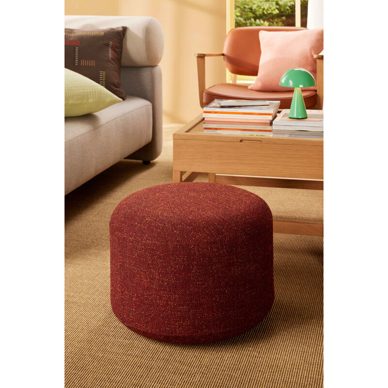 Hübsch-collectie Marshmellow Pouffe Small Red