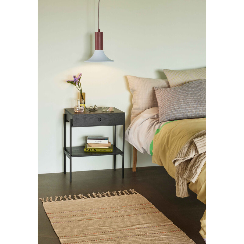 Hübsch-collectie Noir Bedside Table Black