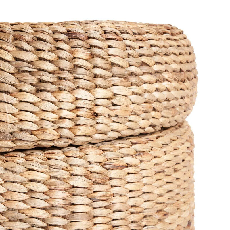 Bazar Bizar-collectie Cirkelvormige Opbergpoef - Naturel