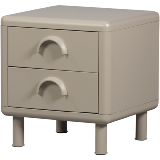 WOOOD Rune Chest of Drawers/Bedside Table 2 Drawers Metal Sand
