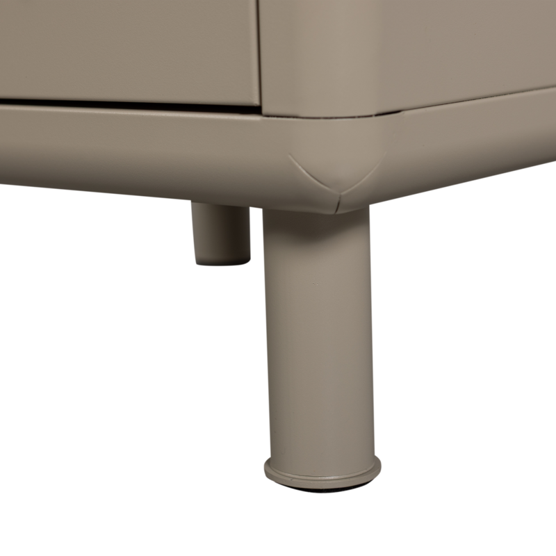 WOOOD-collectie Rune Ladekast/Nachtkastje 2 Lades Metaal Zand