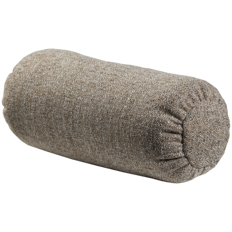 WOOOD-collectie Baggy Rolkussen 50X dia 23Cm Geweven Stof Bruin Melange