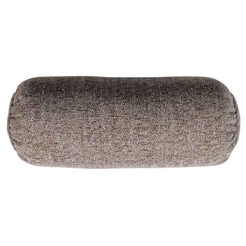 WOOOD-collectie Baggy Rolkussen 50X dia 23Cm Geweven Stof Bruin Melange