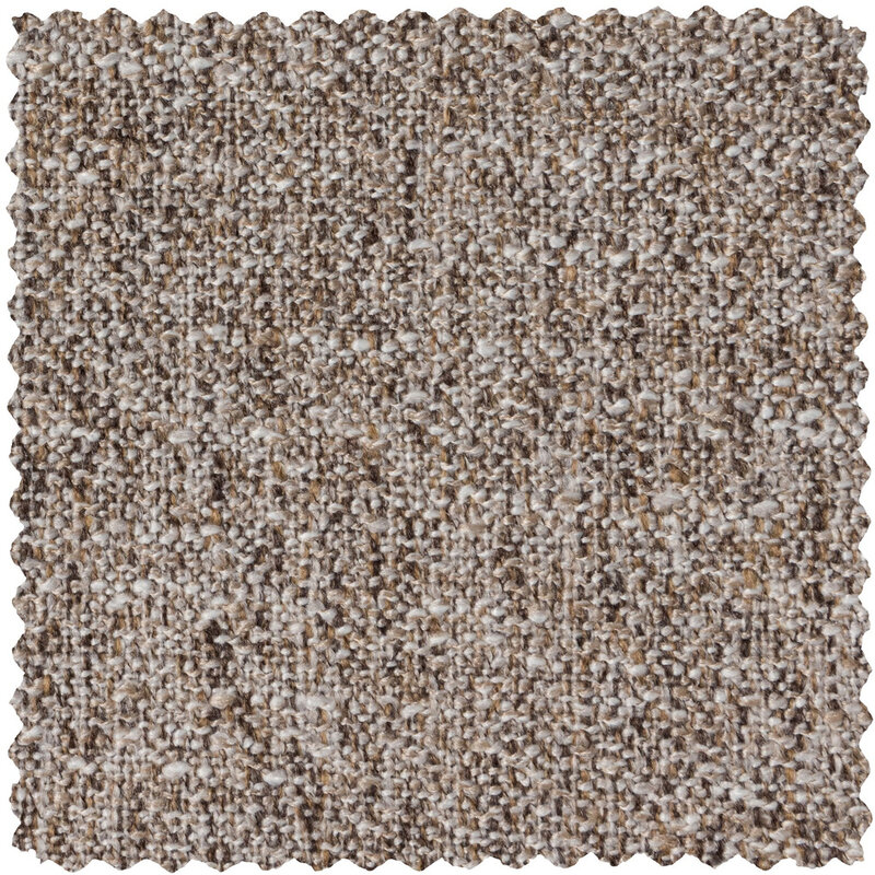 WOOOD-collectie Baggy Loveseat Geweven Stof Bruin Melange