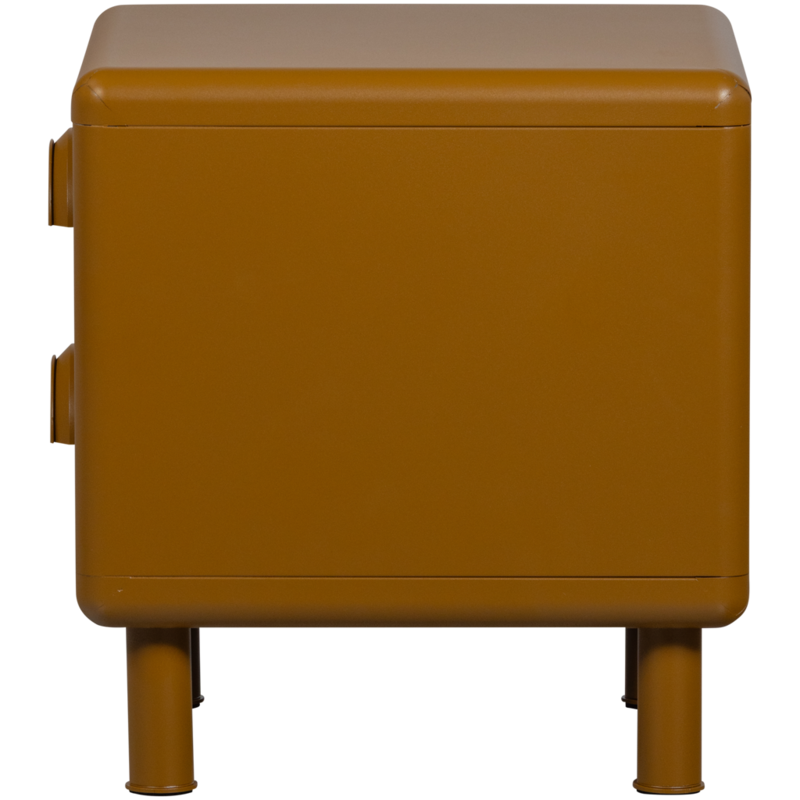 WOOOD-collectie Rune Chest of Drawers/Bedside Table 2 Drawers Metal Honey Yellow